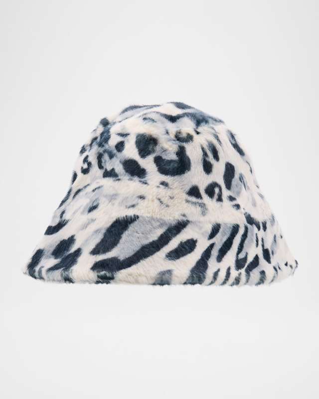 The Snow Leopard Faux Fur Bucket Hat